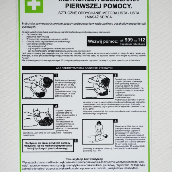 Instrukcja udzielenia pierwszej pomocy