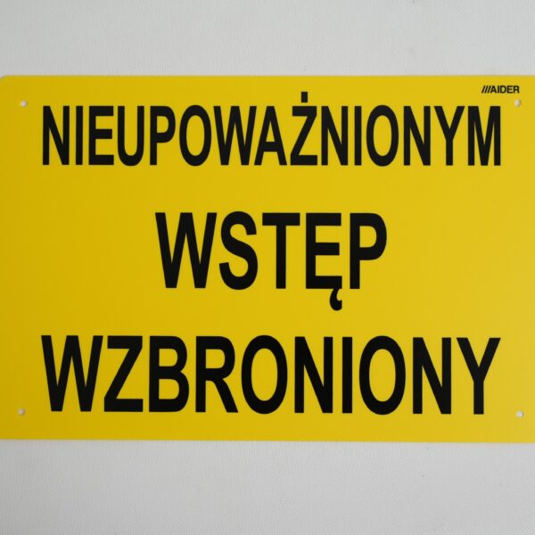 Nieupoważnionym wstęp wzbroniony