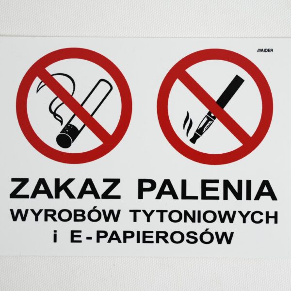 Zakaz palenia wyrobów tytoniowych i e-papierosów